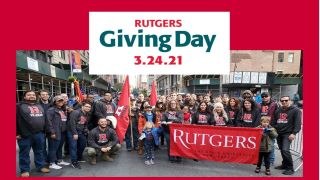 Rutgers Giving Day - Picture of students in NYC parade
