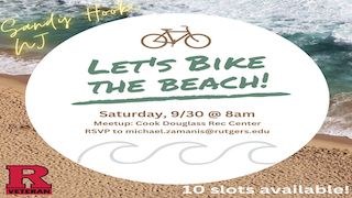 Bike the Beach REC event. 9/30 at 8 AM Cook-Douglass Rec Center