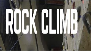 Picture of rock climbing wall.