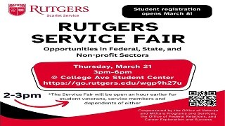 Rutgers Service Fair Flyer