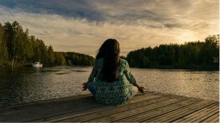 Picture of girl meditating