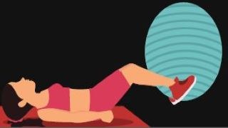 picture of girl on mat exercising