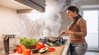 woman cooking